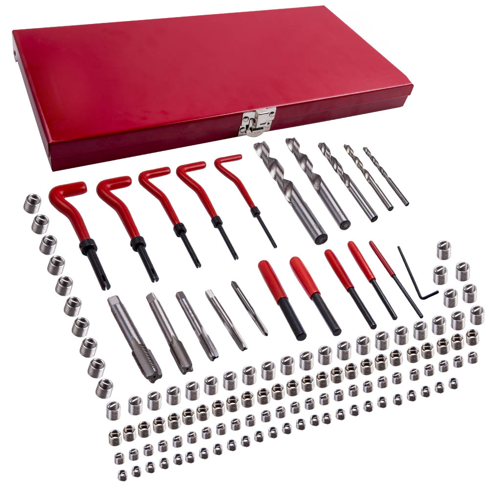 THREAD REPAIR TOOL KIT M5-M12 304 STAINLESS STEEL INSERT SET 131PC