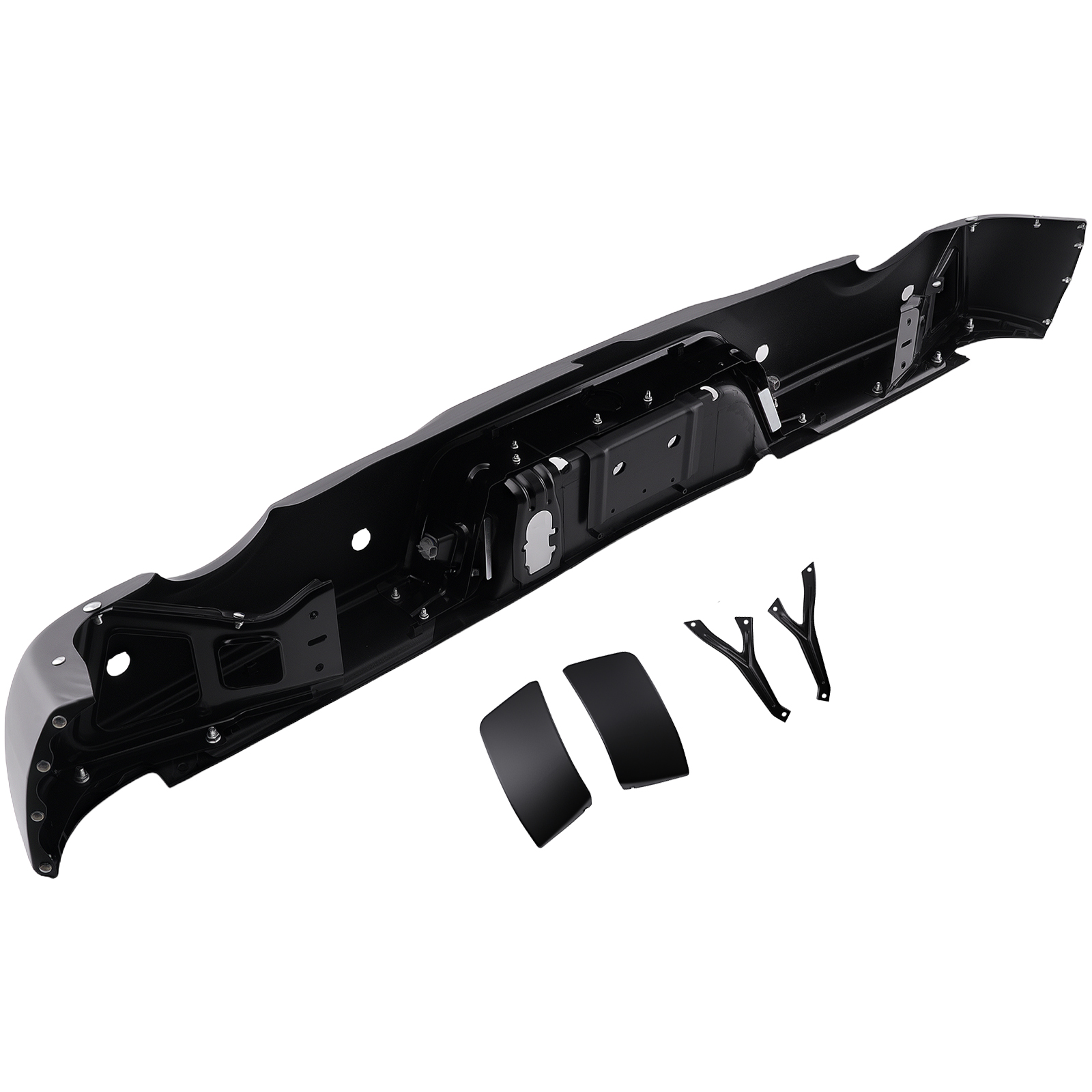 Rear Bumper for RAM 1500 2009-2018 68049859AB Black Dual Exhaust Bolt-On