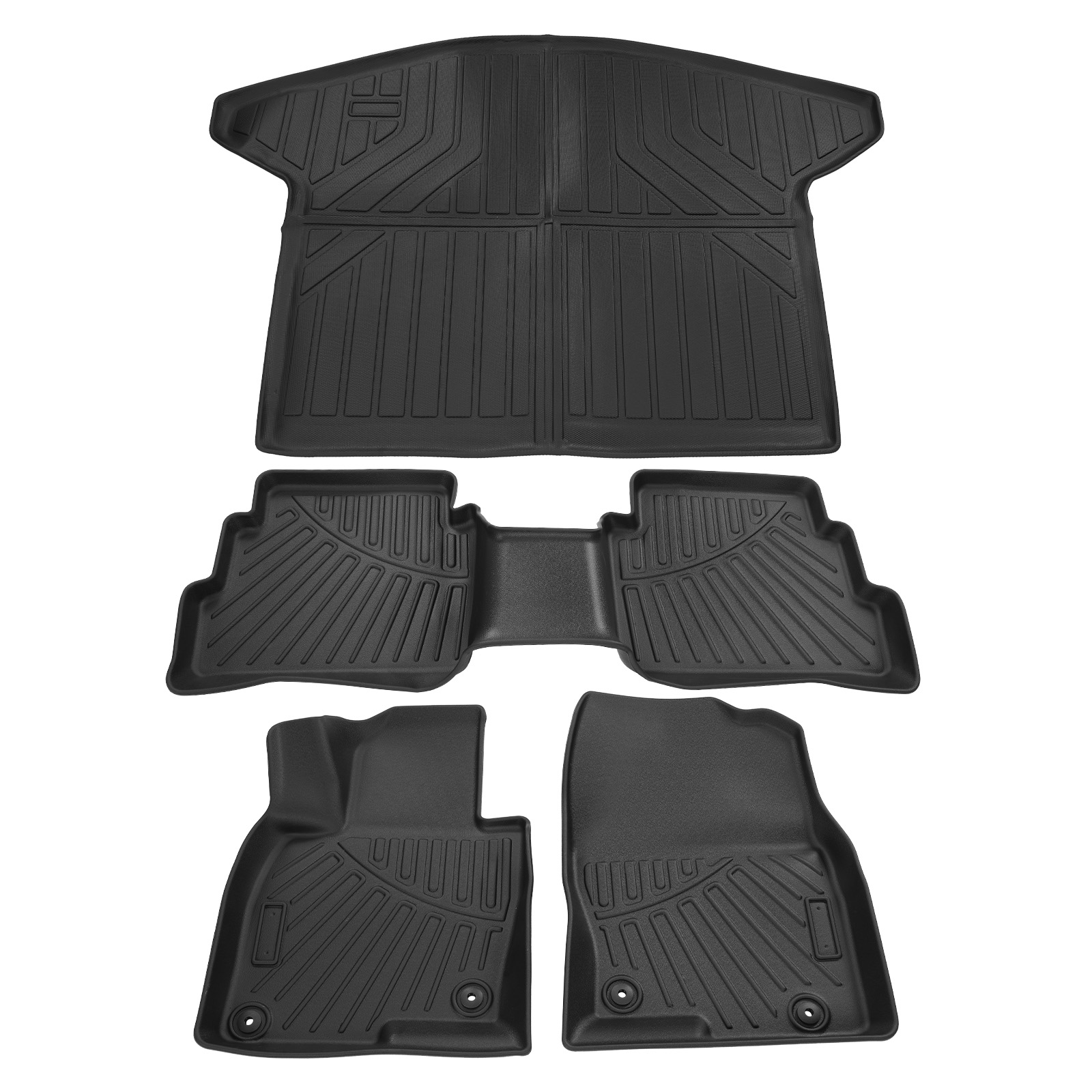 All Weather 3D Floor Mats + Cargo Liner For Mazda CX-5 2017-2024 Rubber Black