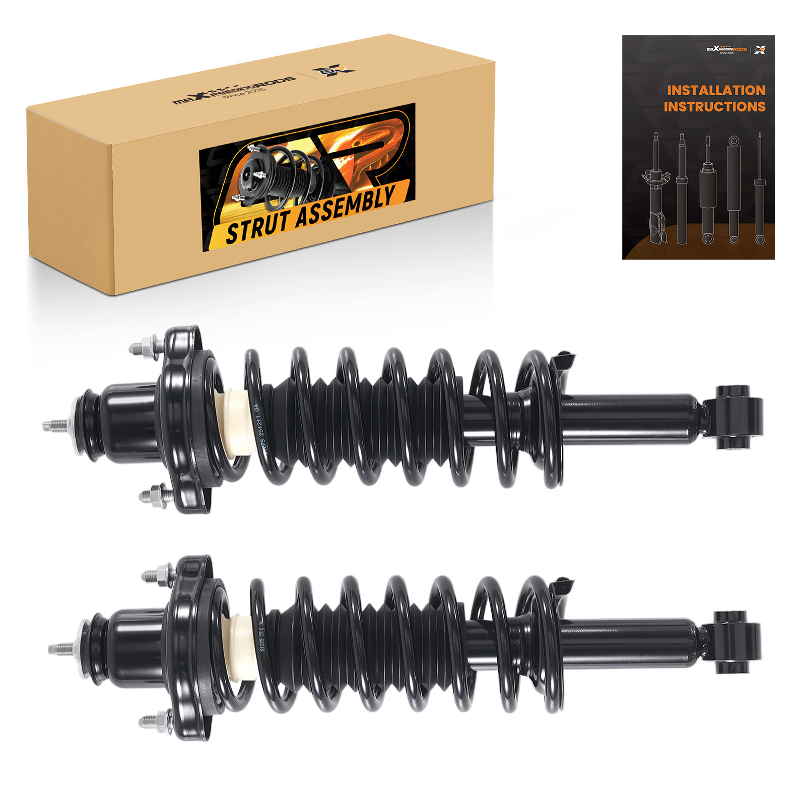 2pcs Complete Rear Strut Spring Assembly For Mitsubishi Lancer 2008 - 2010 GTS