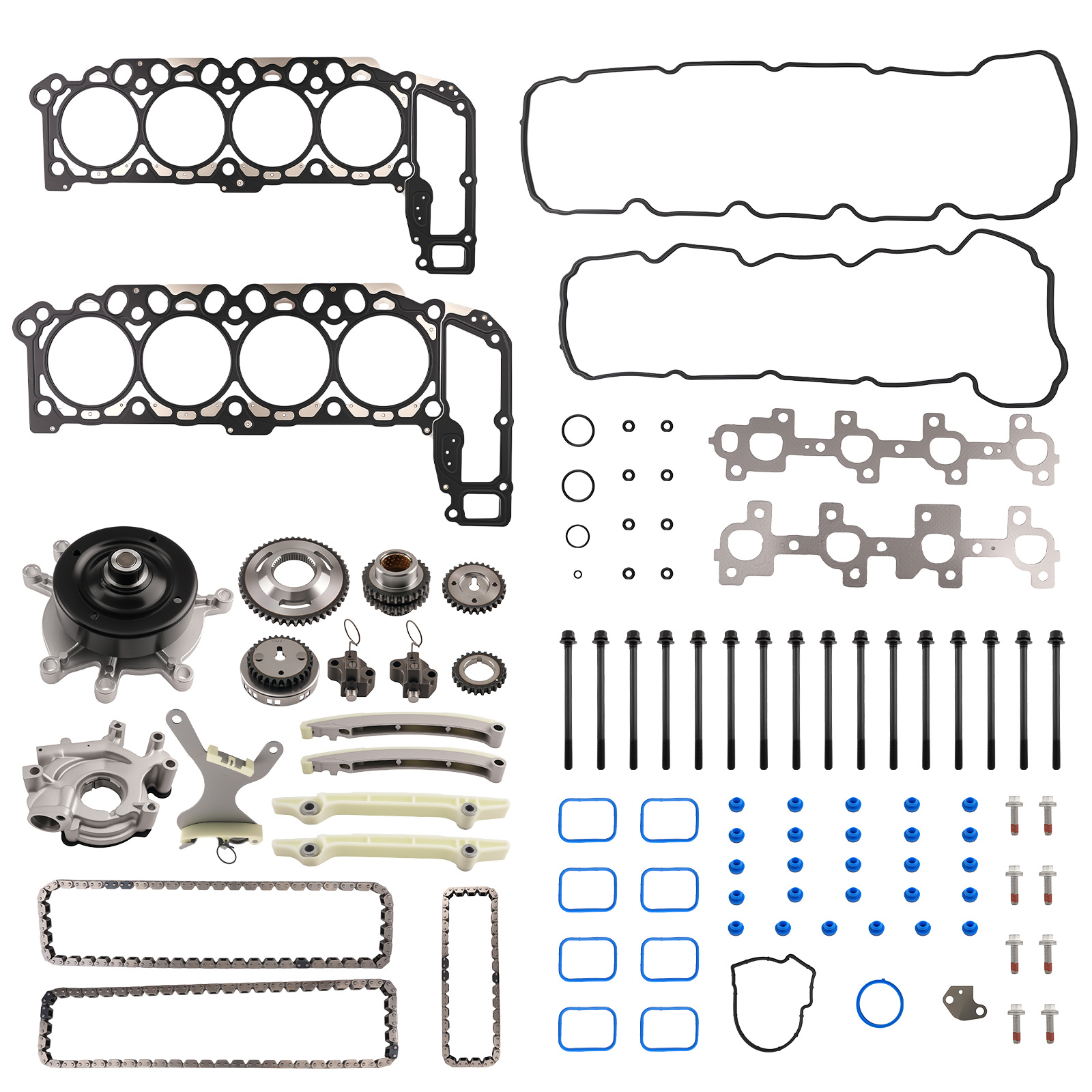Timing Chain Set w/ Water Pump Oil Pump & Gaskets for Chrysler Aspen 4.7L V8