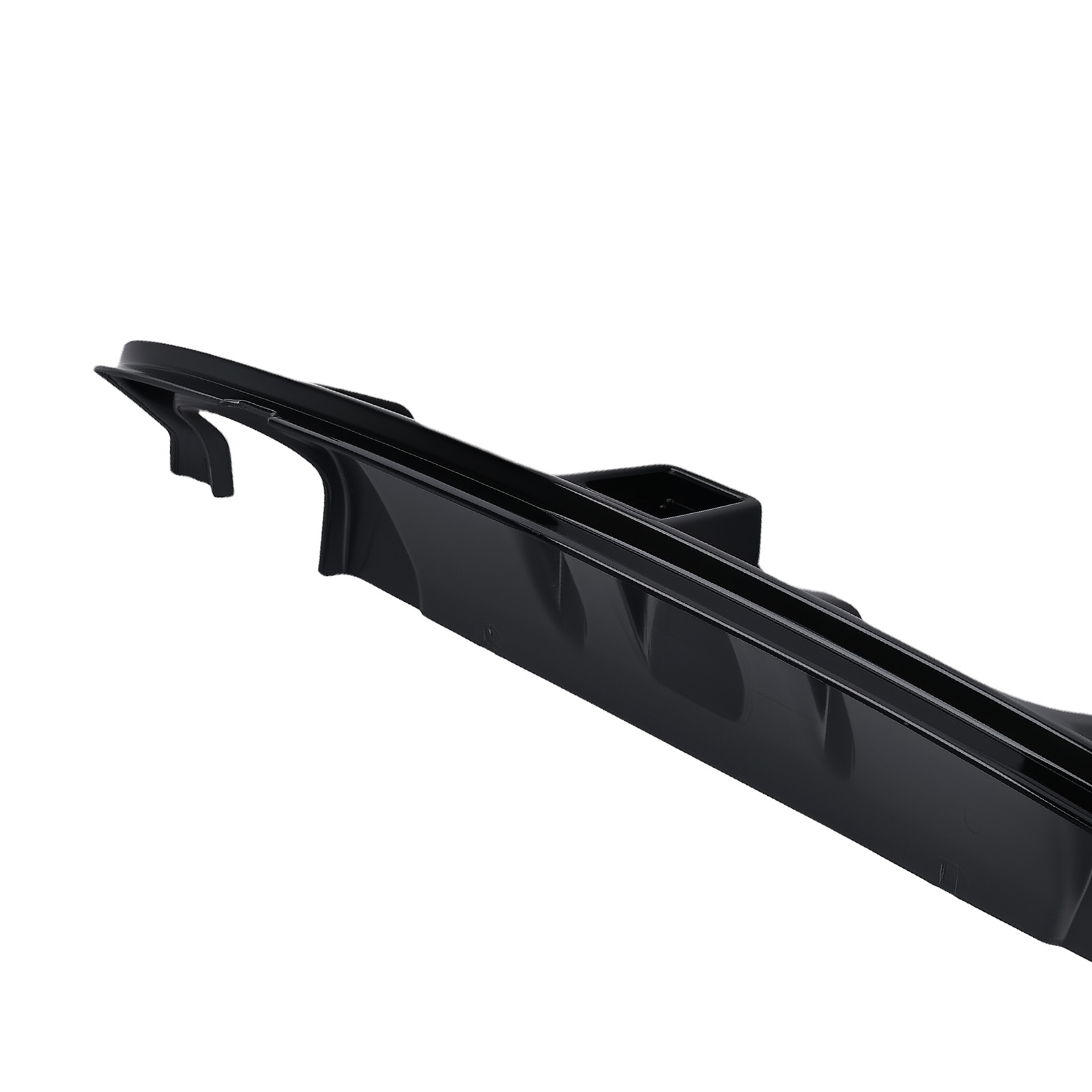 Glossy Black Rear Bumper Diffuser W/ LED Brake Light Fit For 14-17 Infiniti Q50