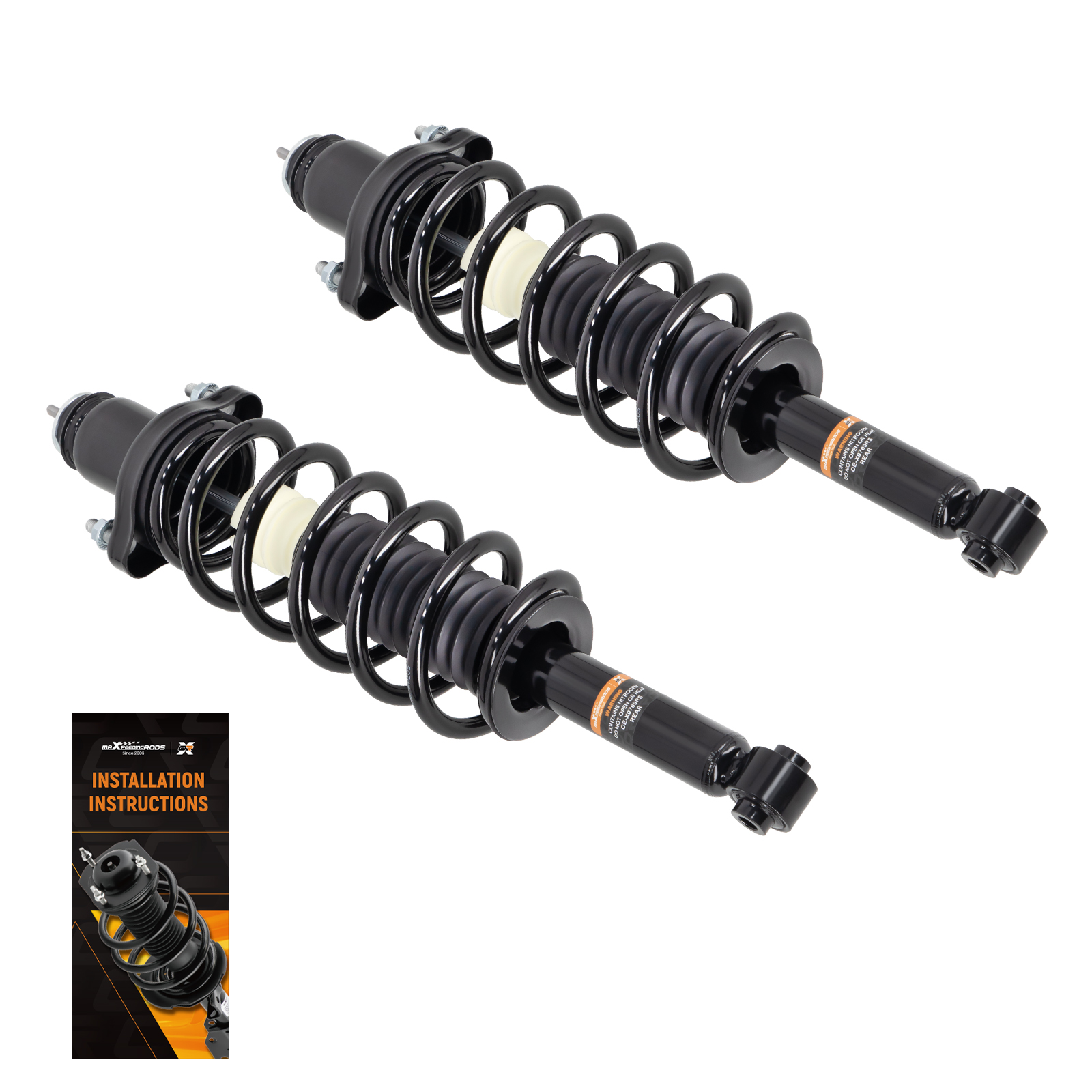 Rear Struts w/ Coil Springs Driver Passenger Side For Dodge Avenger 2008-2014