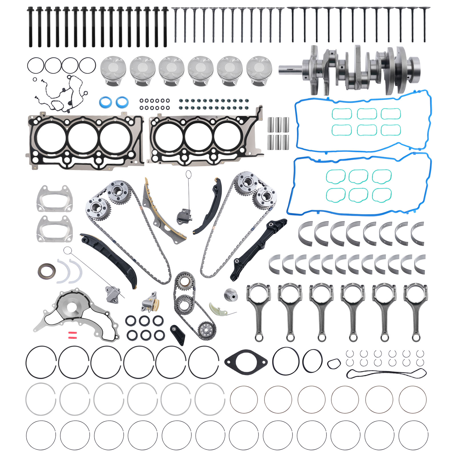 Full Engine Overhaul Kit for Chrysler 200 300 Dodge Jeep 3.6L V6 ERB 11-2016