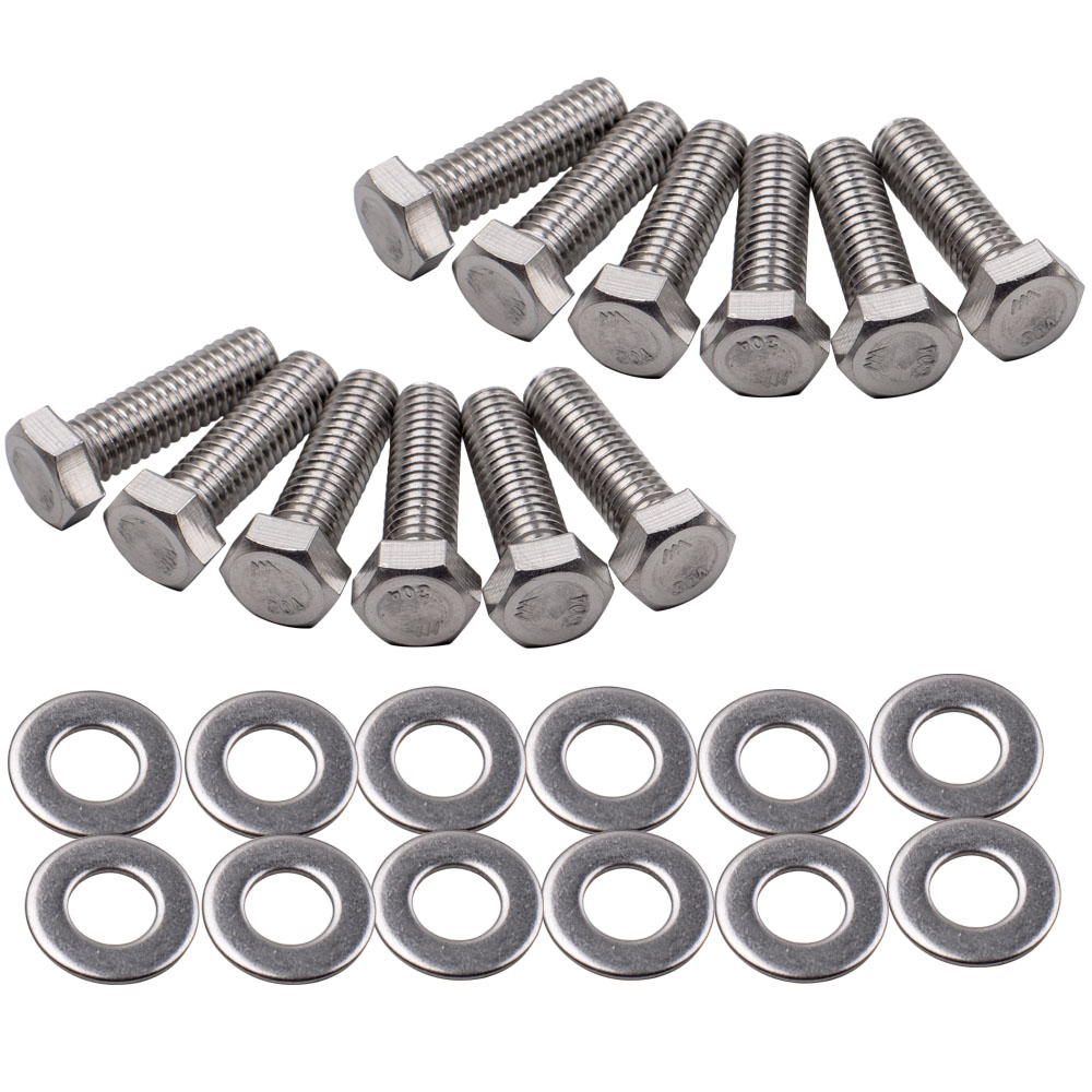 New Engine Bolts Kit Stainless Small Block 265 283 305 327 350 Hex For Chevy SBC