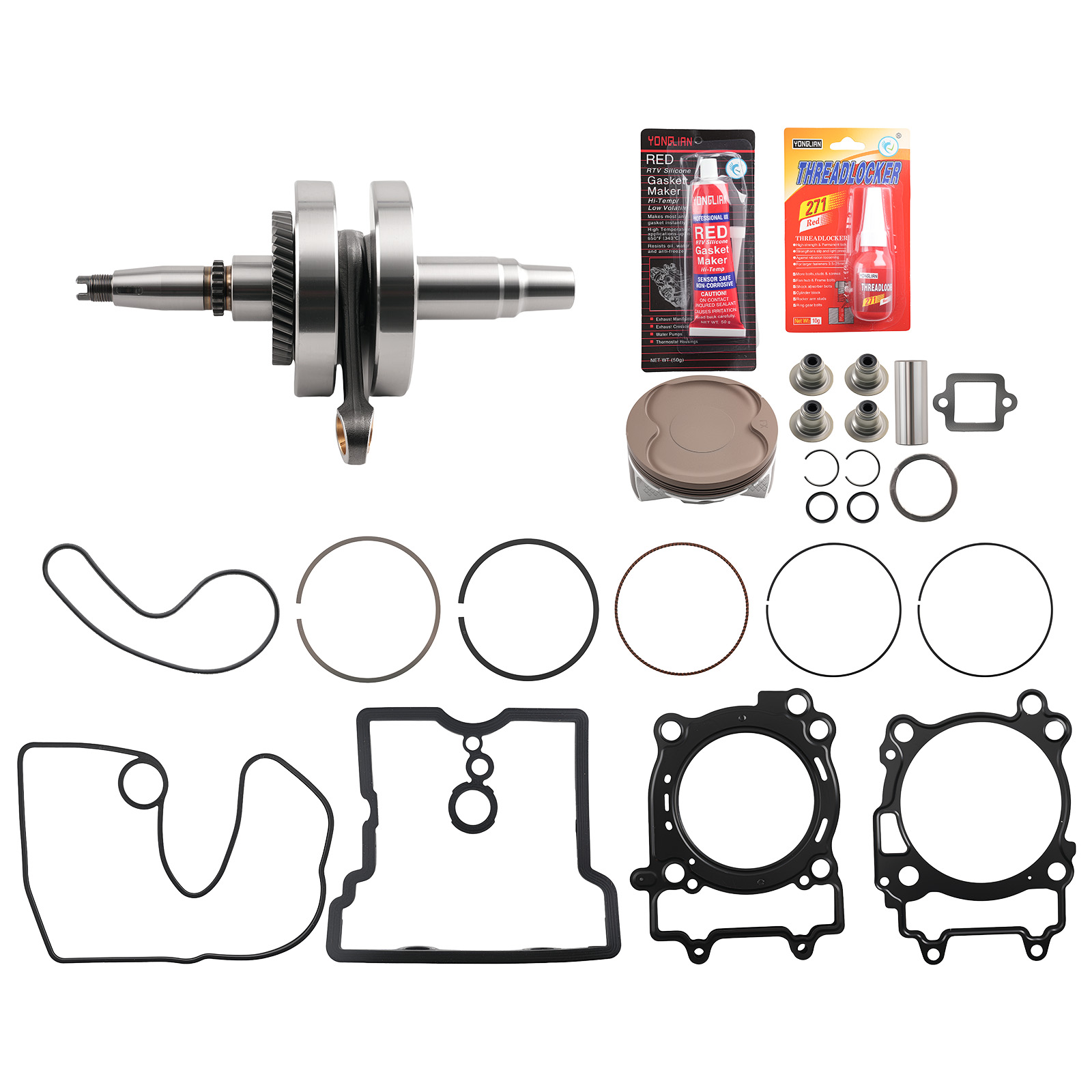 Crankshaft Piston Rings Kit for Polaris 570 RZR Ranger Sportsman ACE 2012-2017