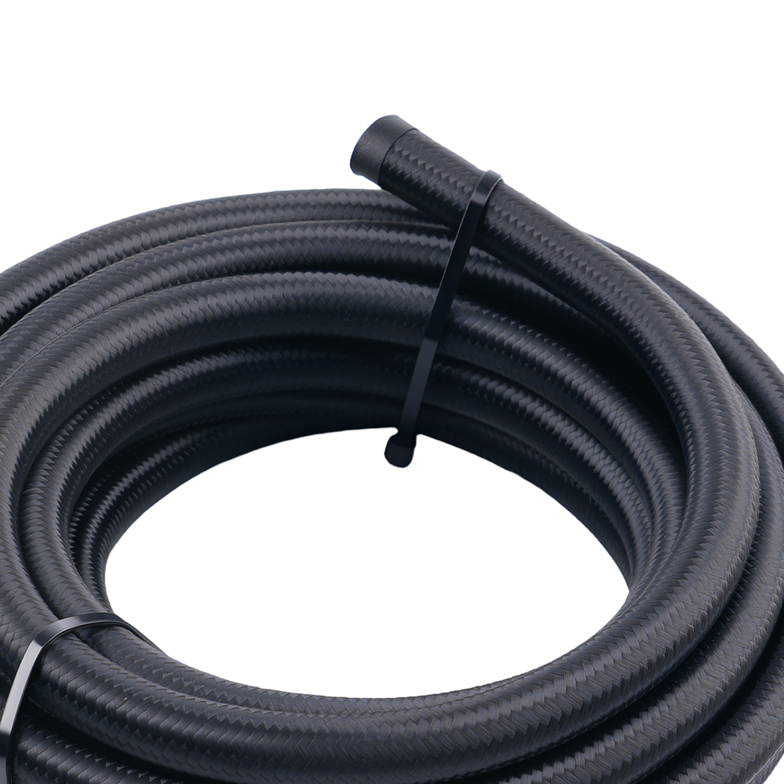 AN6 Nylon Steel Braided Oil Fuel Line Hose 16FT + Fitting Hose End Adaptor Kit