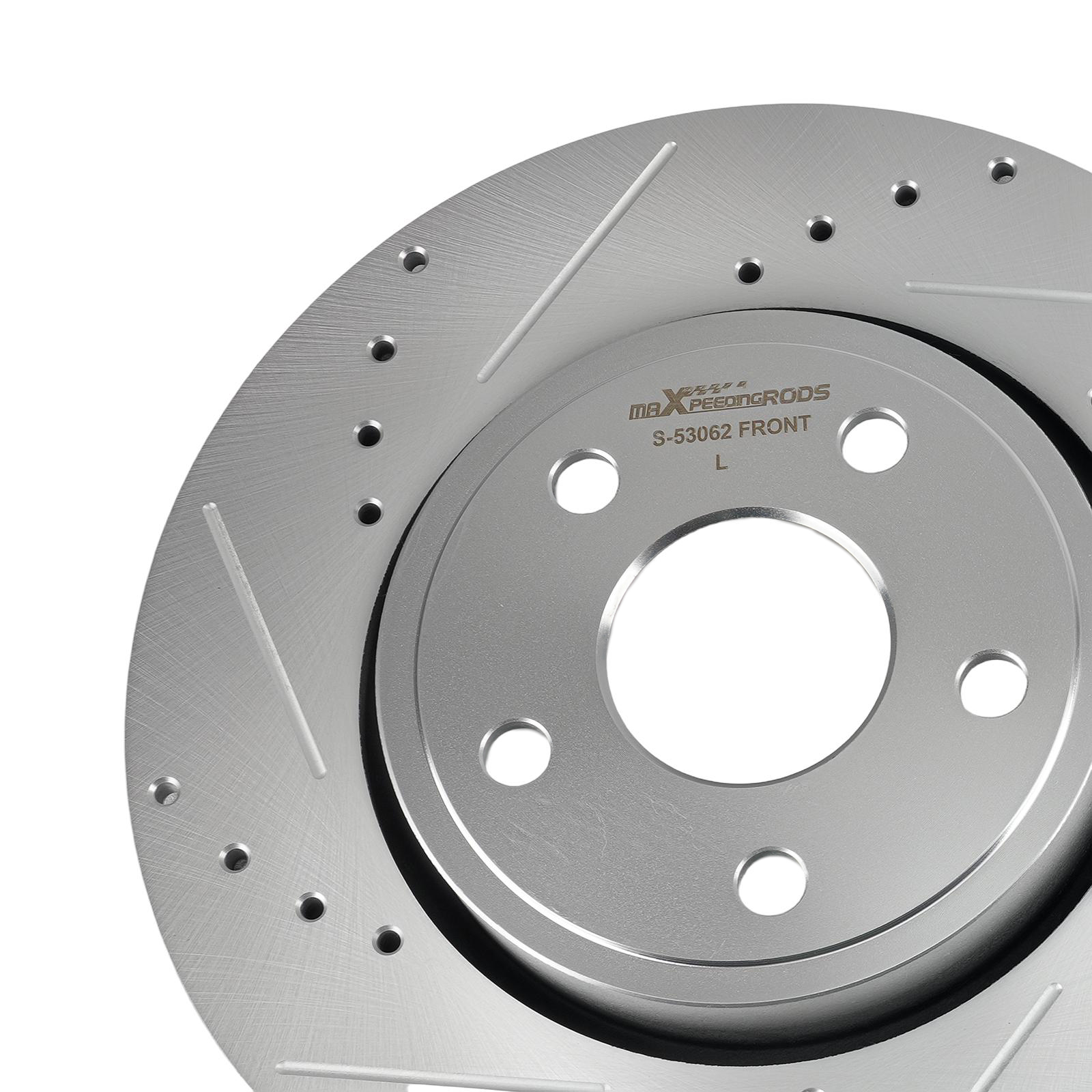 Front Drilled&Slotted Brake Rotors Kit for Dodge Durango 2011-2020 S-53062