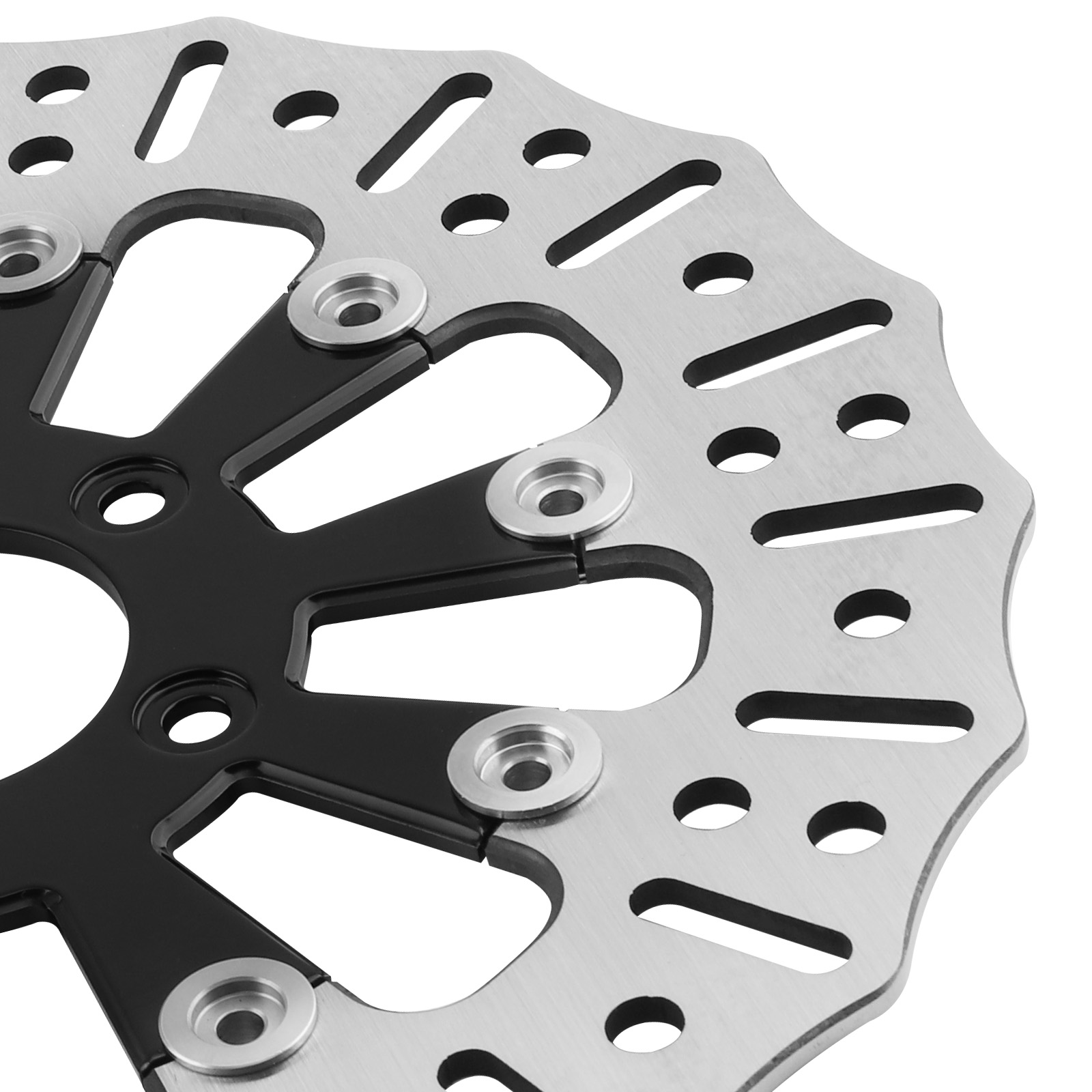 1x Front Floating Brake Disc 299mm for Harley Trike Touring 2009-2019 Black