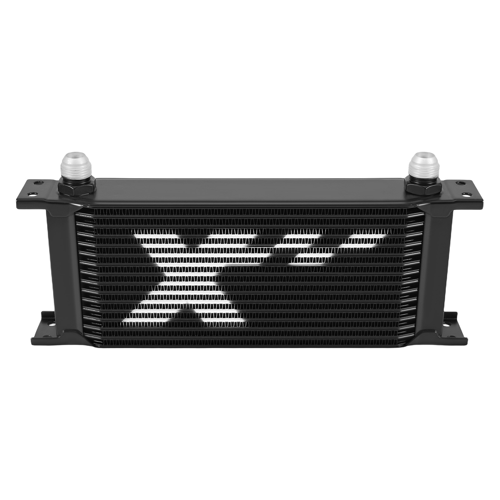 16-Row Aluminum Oil Cooler AN10 Kit for Universal Vehicle Installation Black