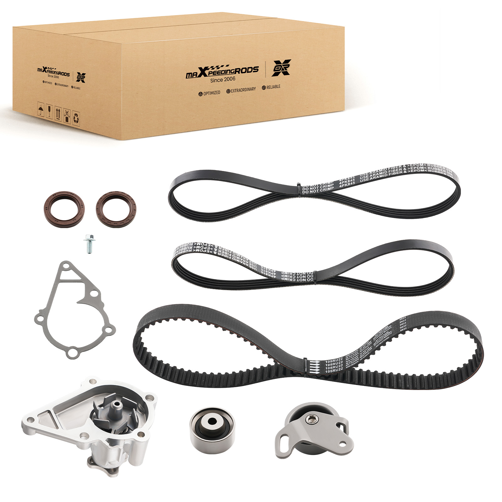 Complete Timing Kit for Hyundai Accent 1.6L 2001-2011 TB282 Pump