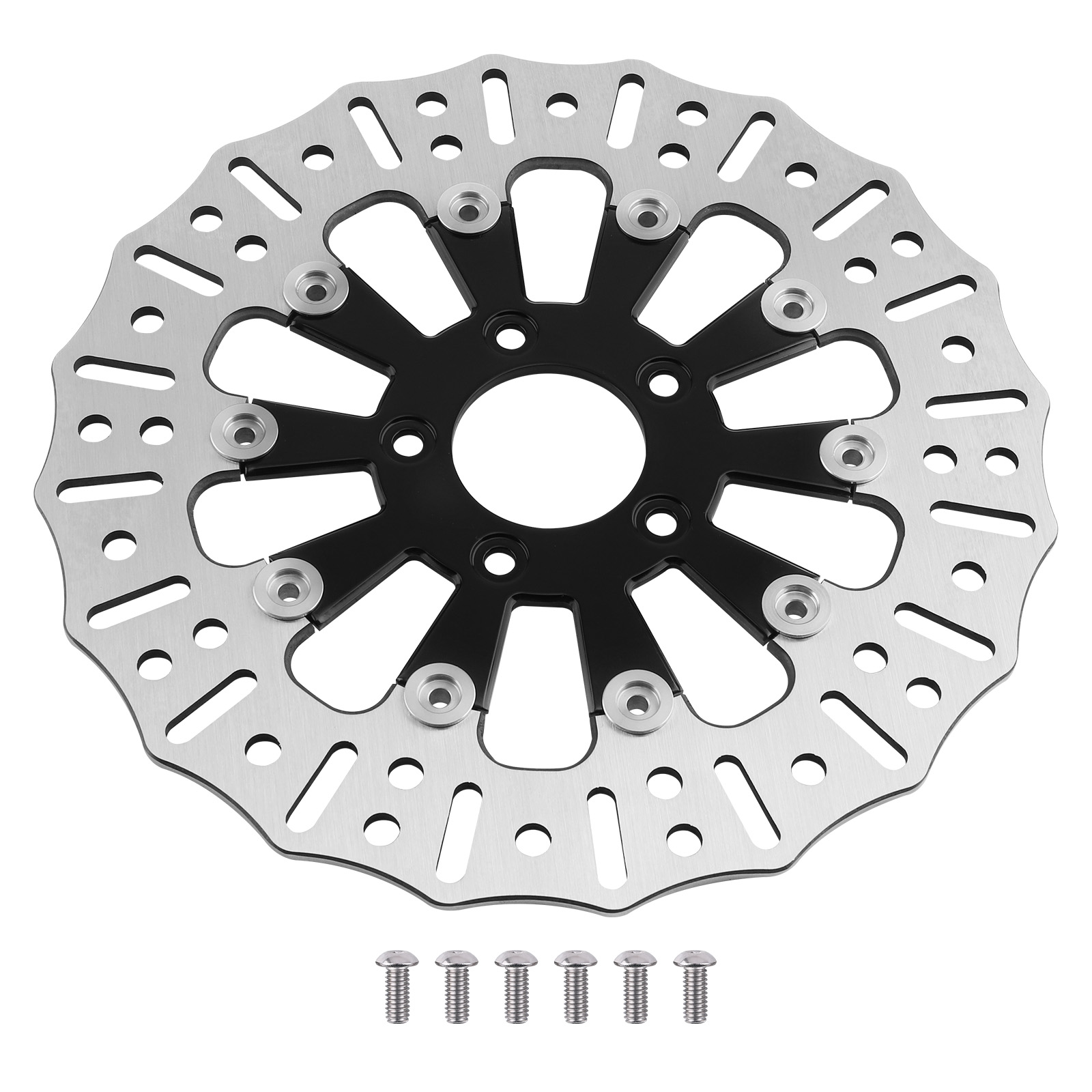 1x Front Floating Brake Disc 299mm for Harley Trike Touring 2009-2019 Black