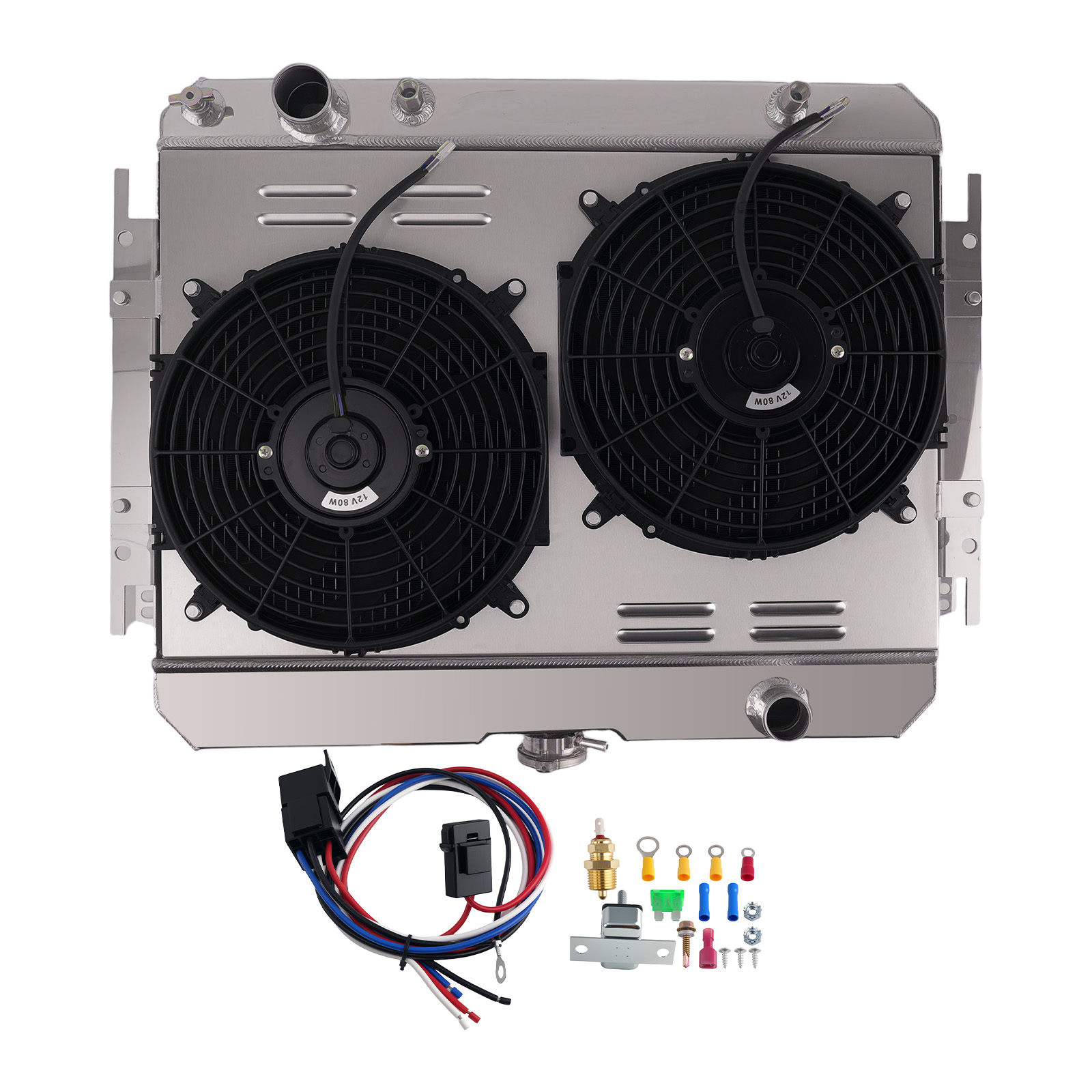 3 Row Cooling Radiator Fan for Chevrolet Biscayne 1963-1968 289 Aluminum AT