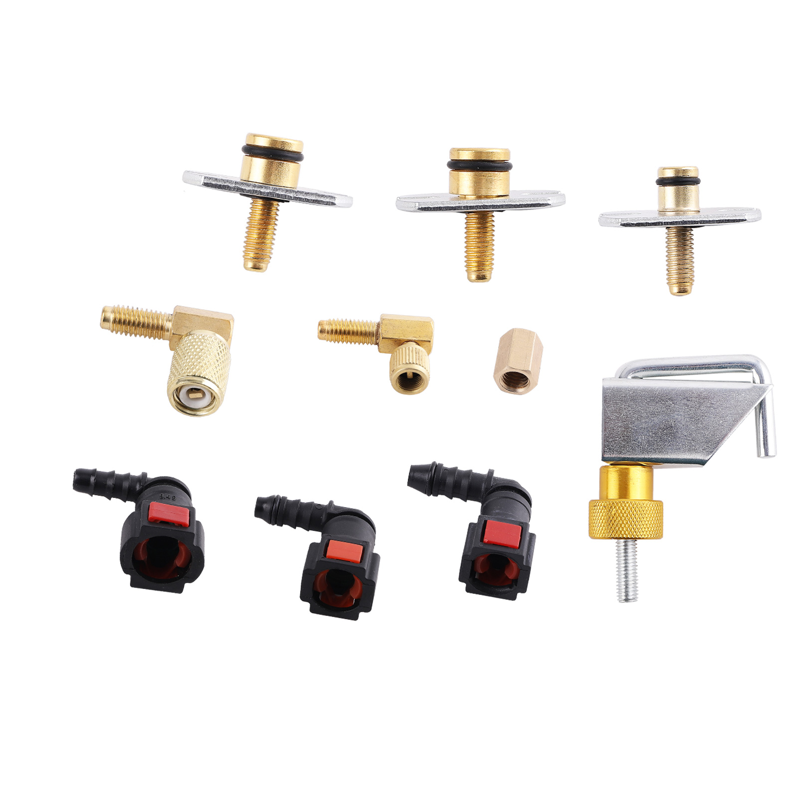 Fuel Injector Service Tool Kit for Gasoline Vehicles with Multiple Connectors