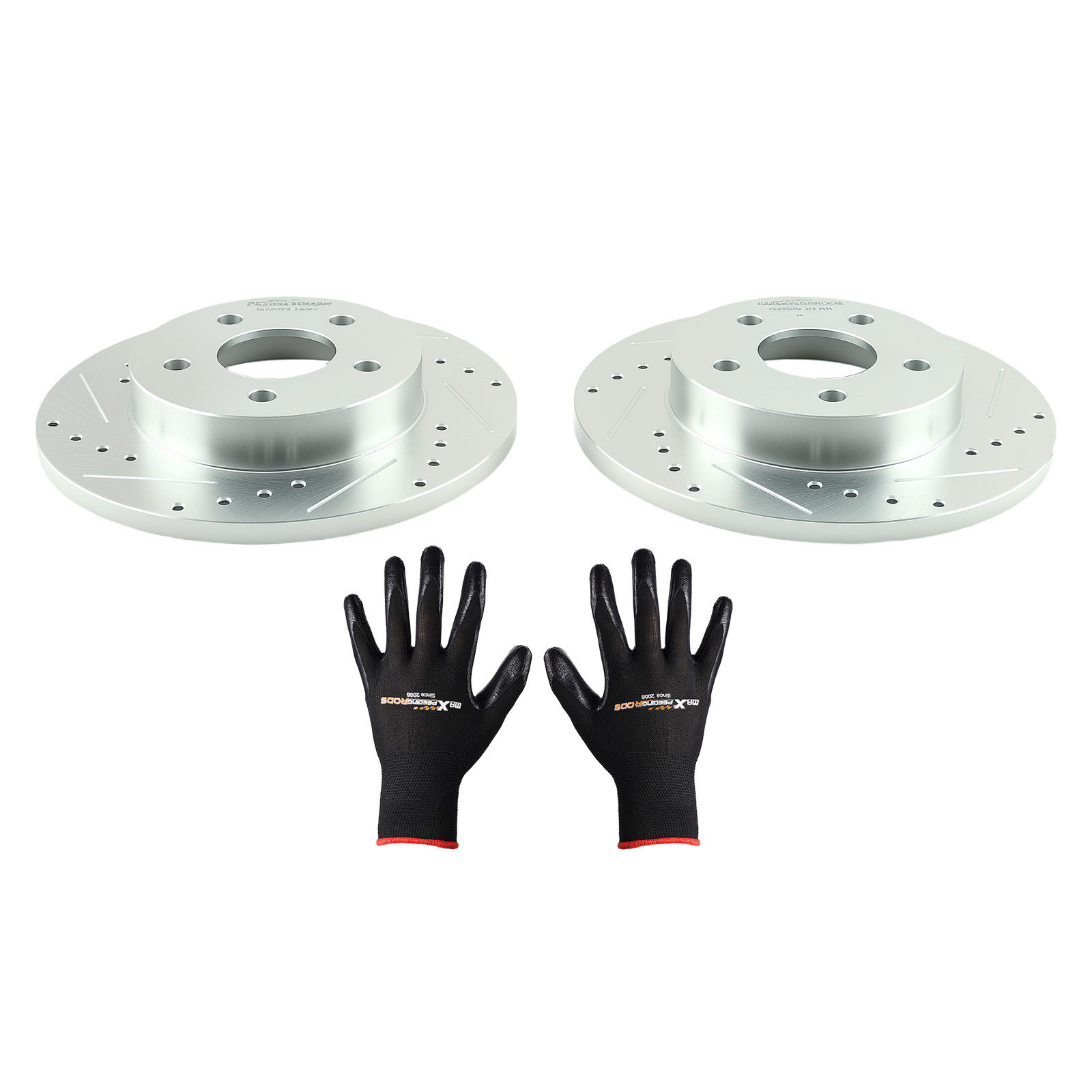 Rear Drilled&Slotted Disc Brake Rotor For Pontiac Pursuit 2006/Saturn Aura 07-09