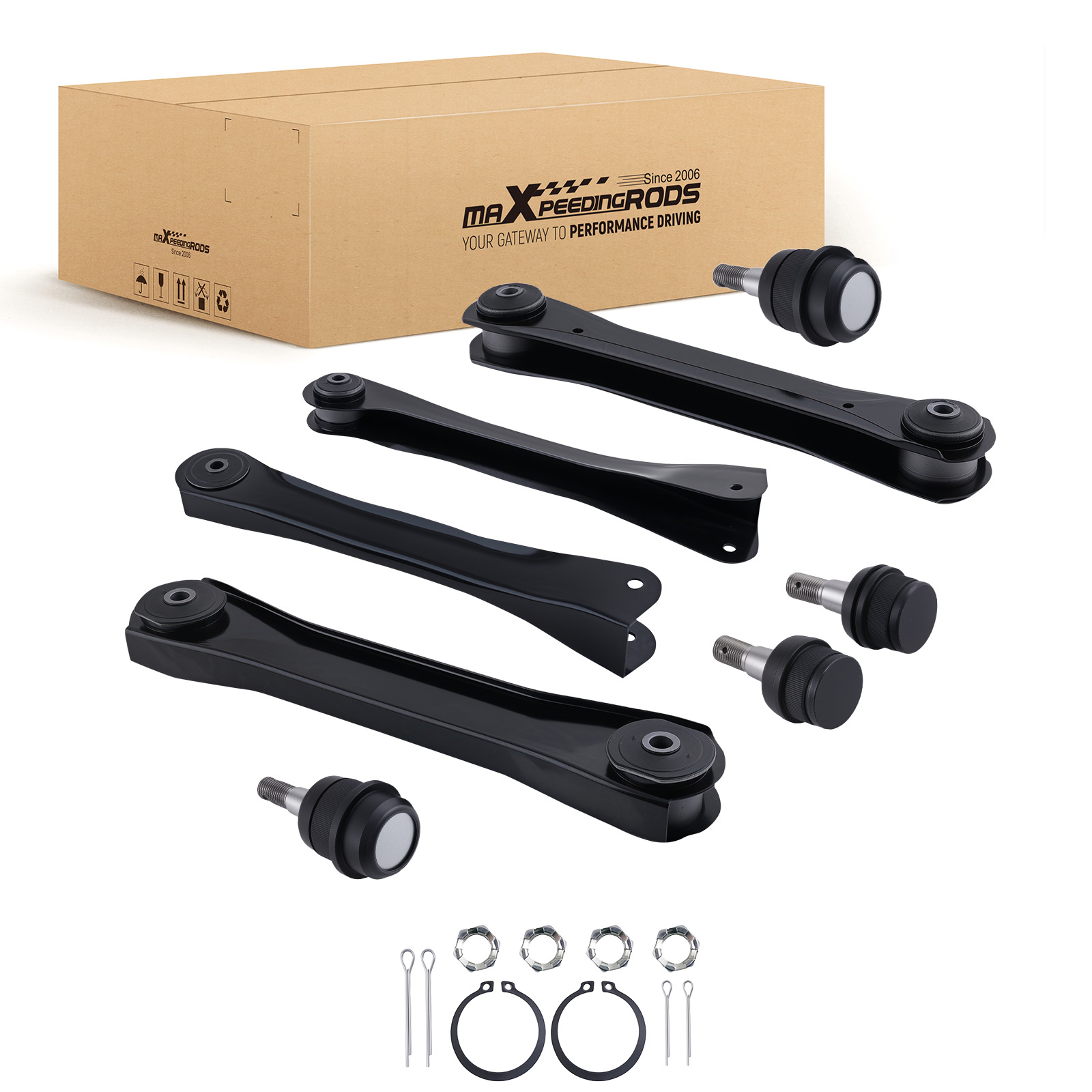 8x Front Upper and Lower Control Arm Ball Joint Kit for 97 - 2006 Jeep Wrangler