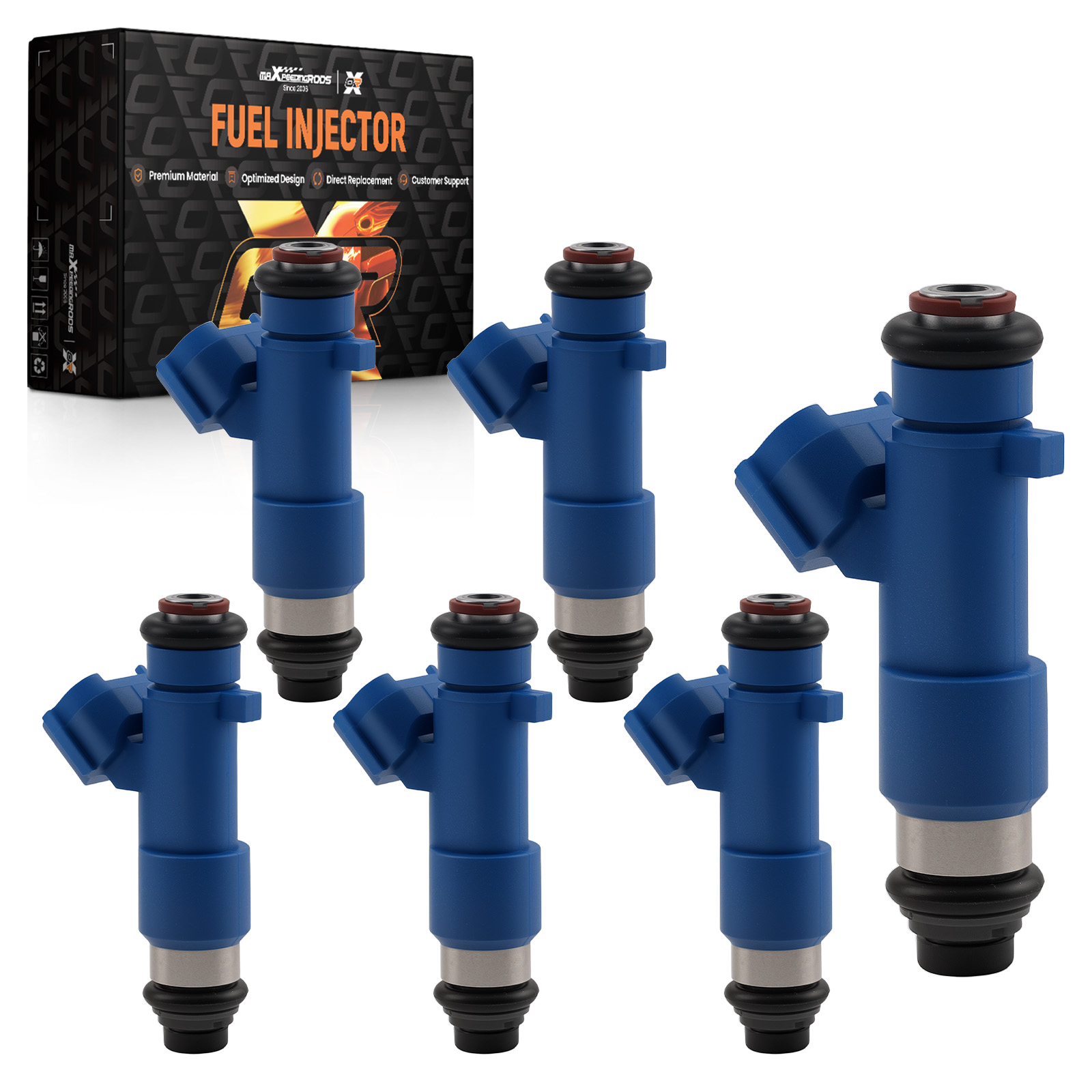 Top Feed Fuel Injector for Nissan 370Z 3.7L V6 2009-2015 16600-38B0A 6PCS