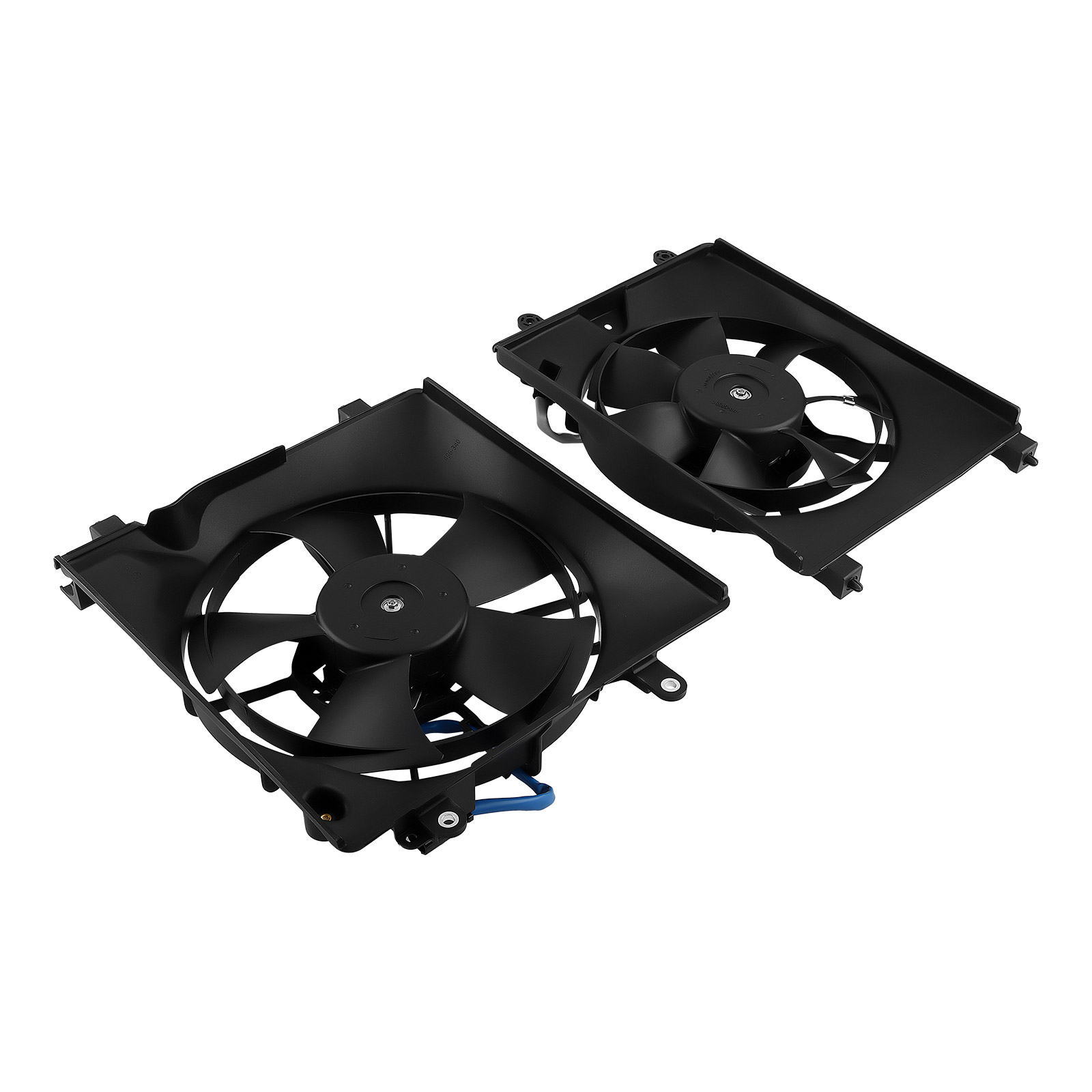 Left & Right Radiator Condenser Cooling Fan Assembly For Honda Civic 2012-2015