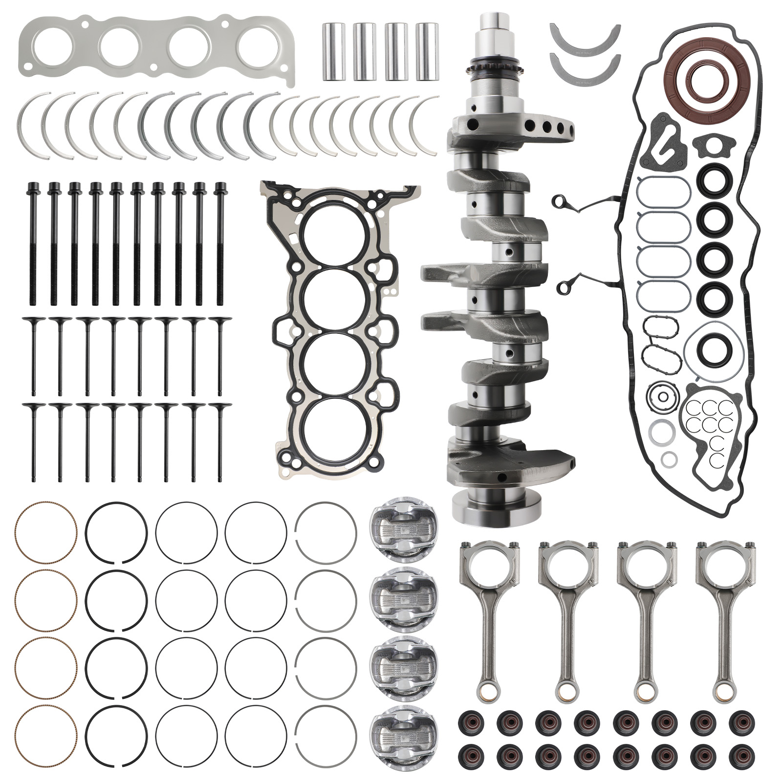 G4NC 2.0L Engine Overhaul Rebuild Kit Crankshaft Rod Timing Kit For Hyundai Kia