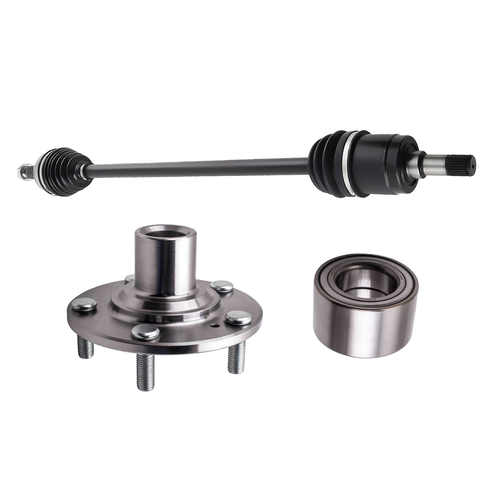 Front CV Axle Shaft+Wheel Hubs Bearings for Honda Civic 1.8L EX DX LX GX 2006-11