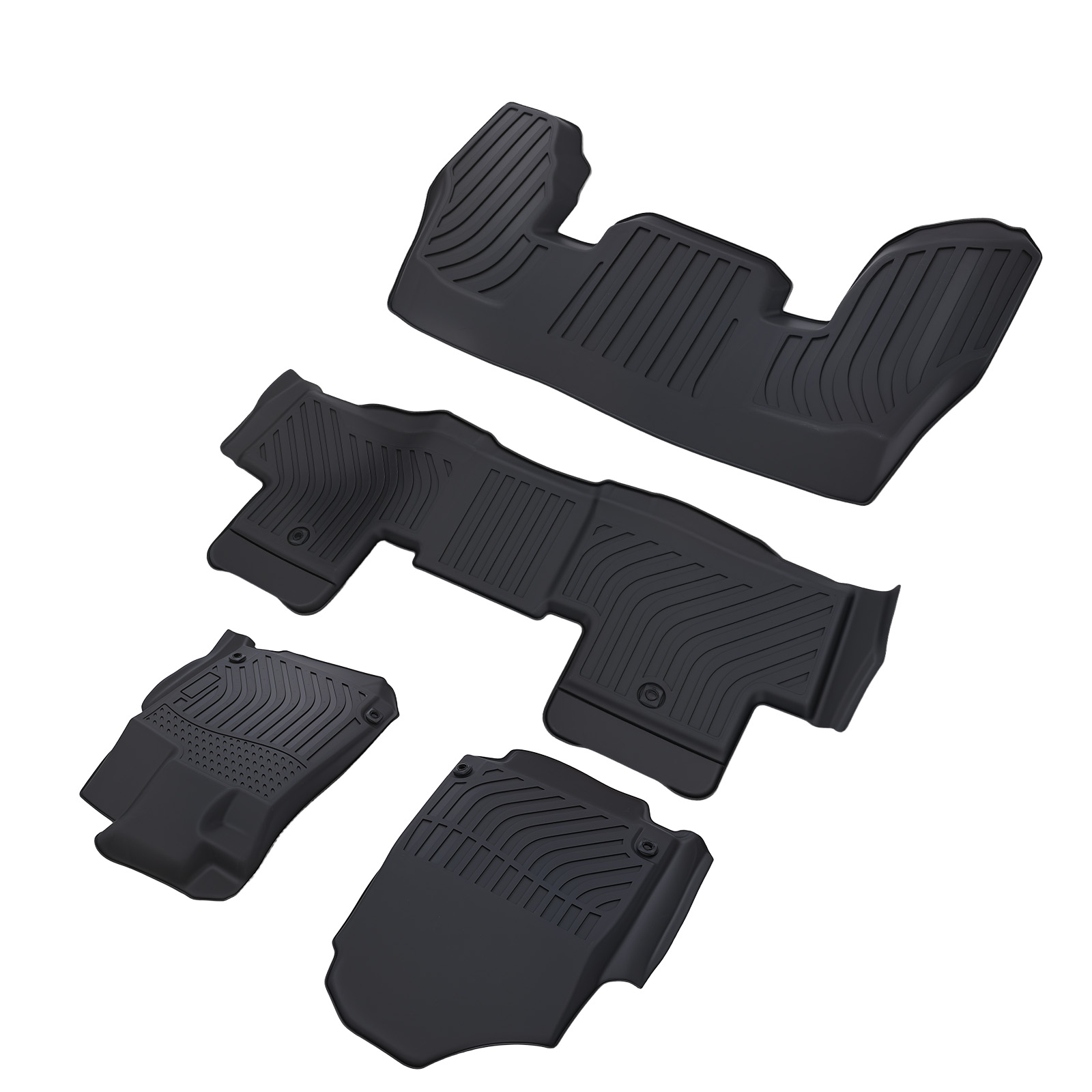 Floor Mats for Acura MDX 2022-2025 TPE Black Anti-Slip All Weather Floor Liners