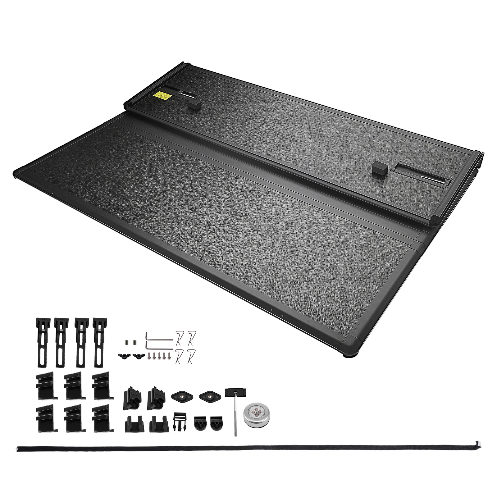 5ft Hard Tri-Fold Truck Bed Tonneau Cover For Nissan Frontier 2005-2026 W/ Lamp