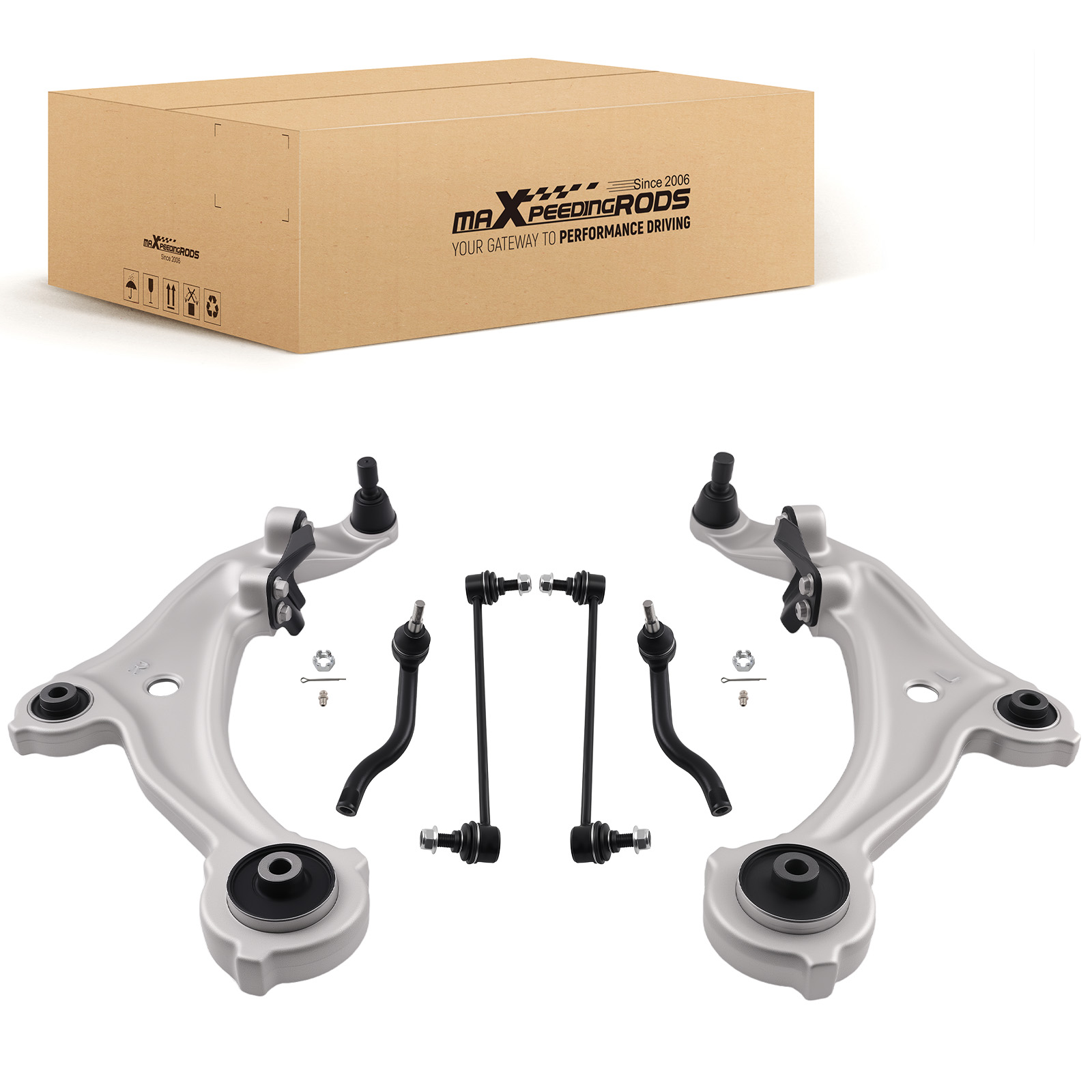 Front Suspension Control Arms Tie Rods Stabilizer Links for Nissan Murano 09-14
