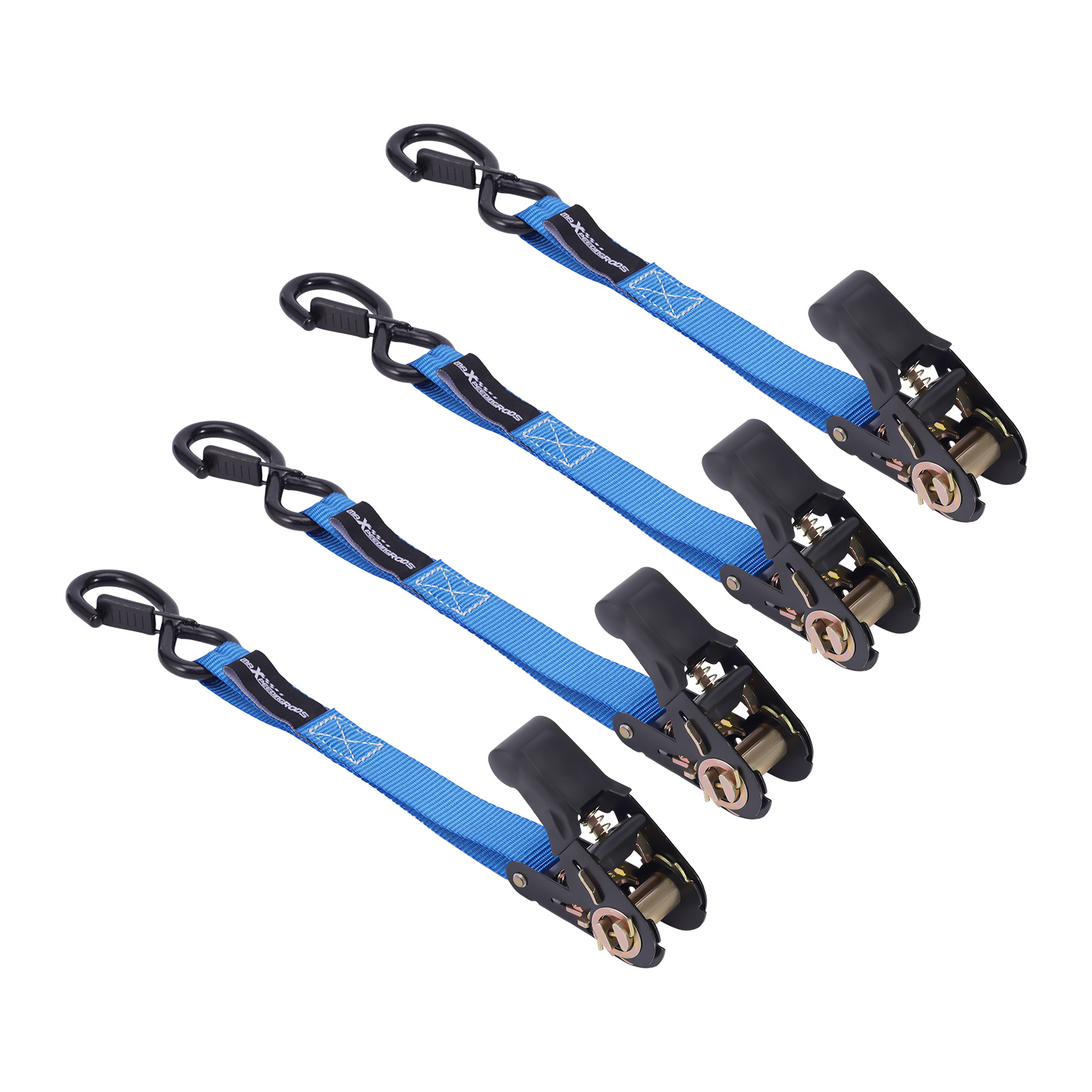 Heavy Duty Ratchet Straps Tie Down 15ft 2200 lb for Transport Motorcycle Truck
