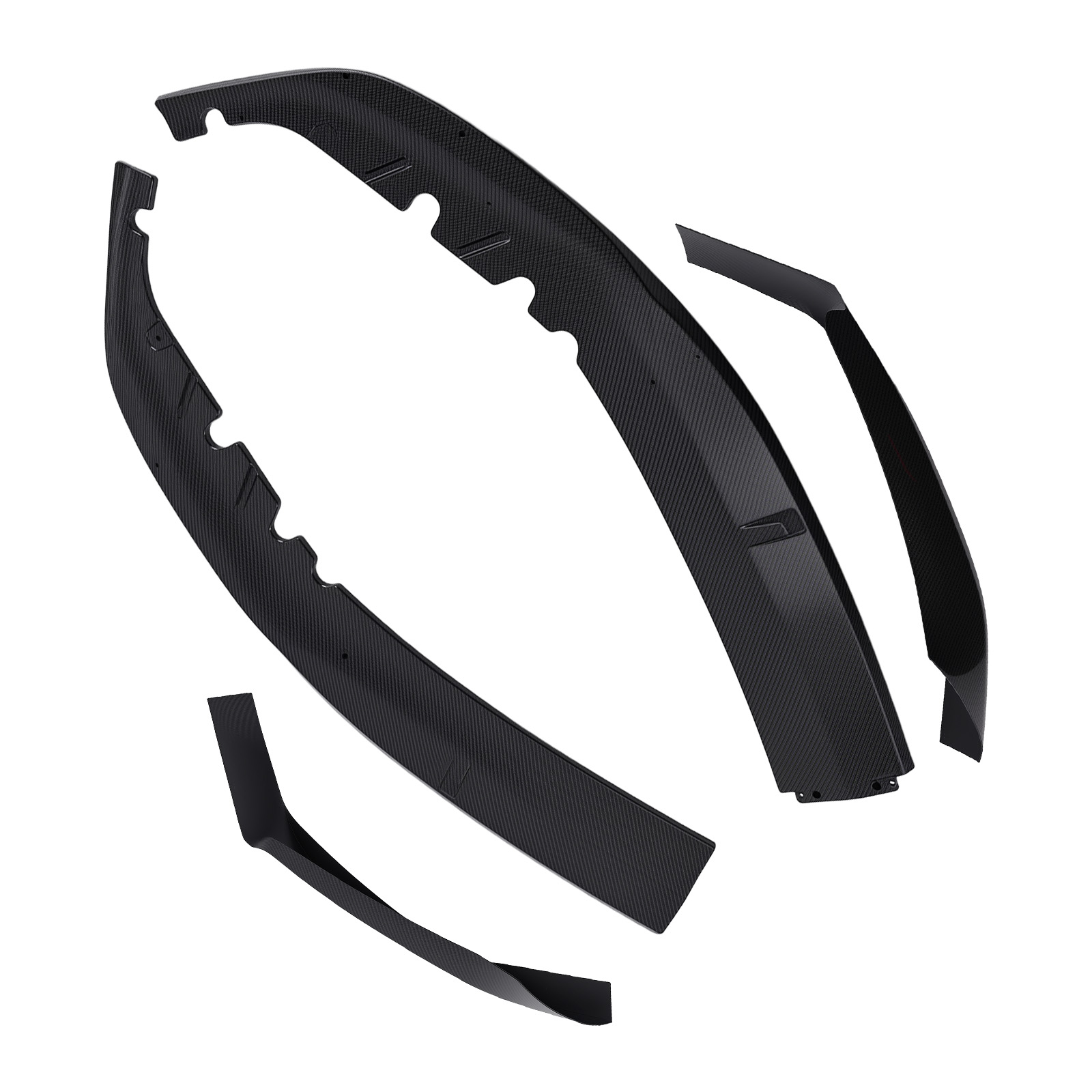 4PC Front Lip Kit for BMW G30 G31 G38 5 Series M Sport 2017-2020 Carbon Look