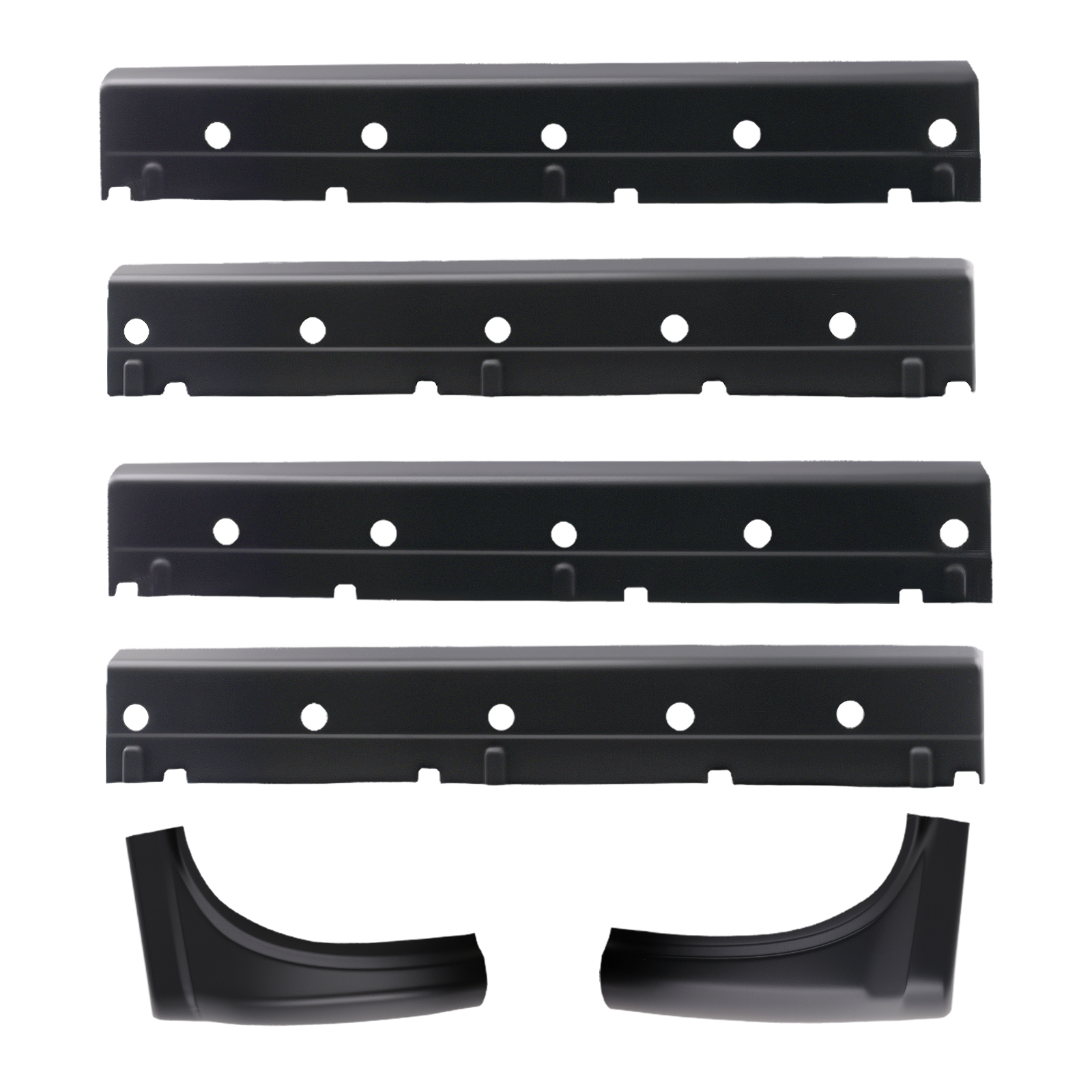 Pair of Slip-on Rocker Panel Cab Corner for GMC Sierra 1500 2500 3500 2014-2019