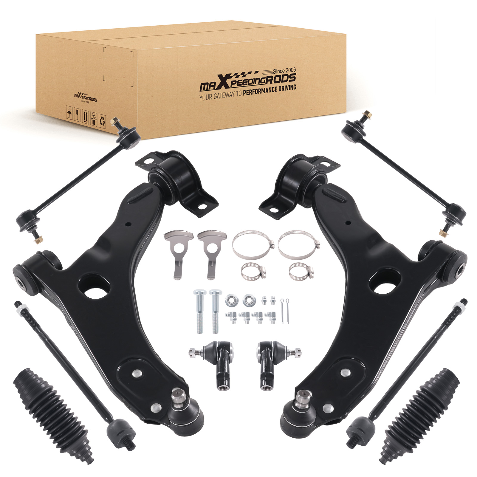 Front Lower Control Arm Ball Joint Sway Bar Links Tie Rod for Ford Focus 2006