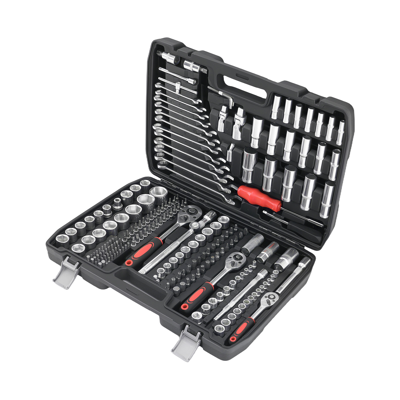 216PCS Auto Ratchet Wrench Socket Tool Set Drive Kit w/Extensions Case
