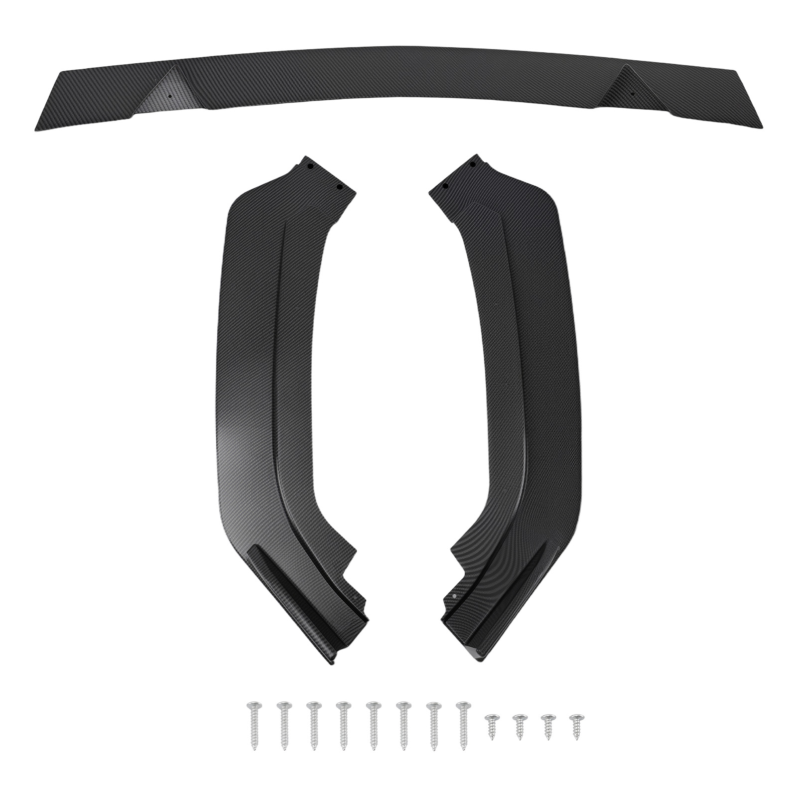 3PCS Front Kit Body Spoiler for Infiniti Q60 2017-2022 Carbon Look Lower