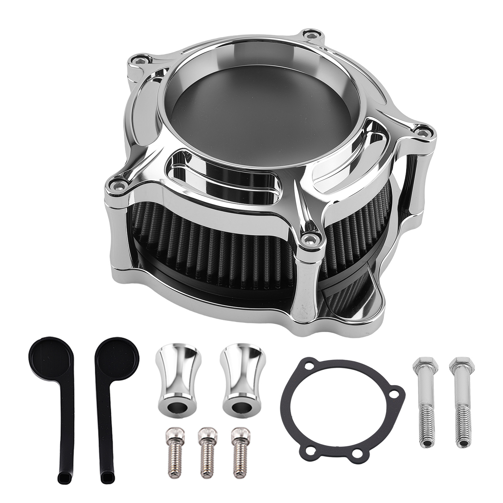 Billet Aluminum Air Cleaner for Harley Dyna Softail 2000-2017 Black