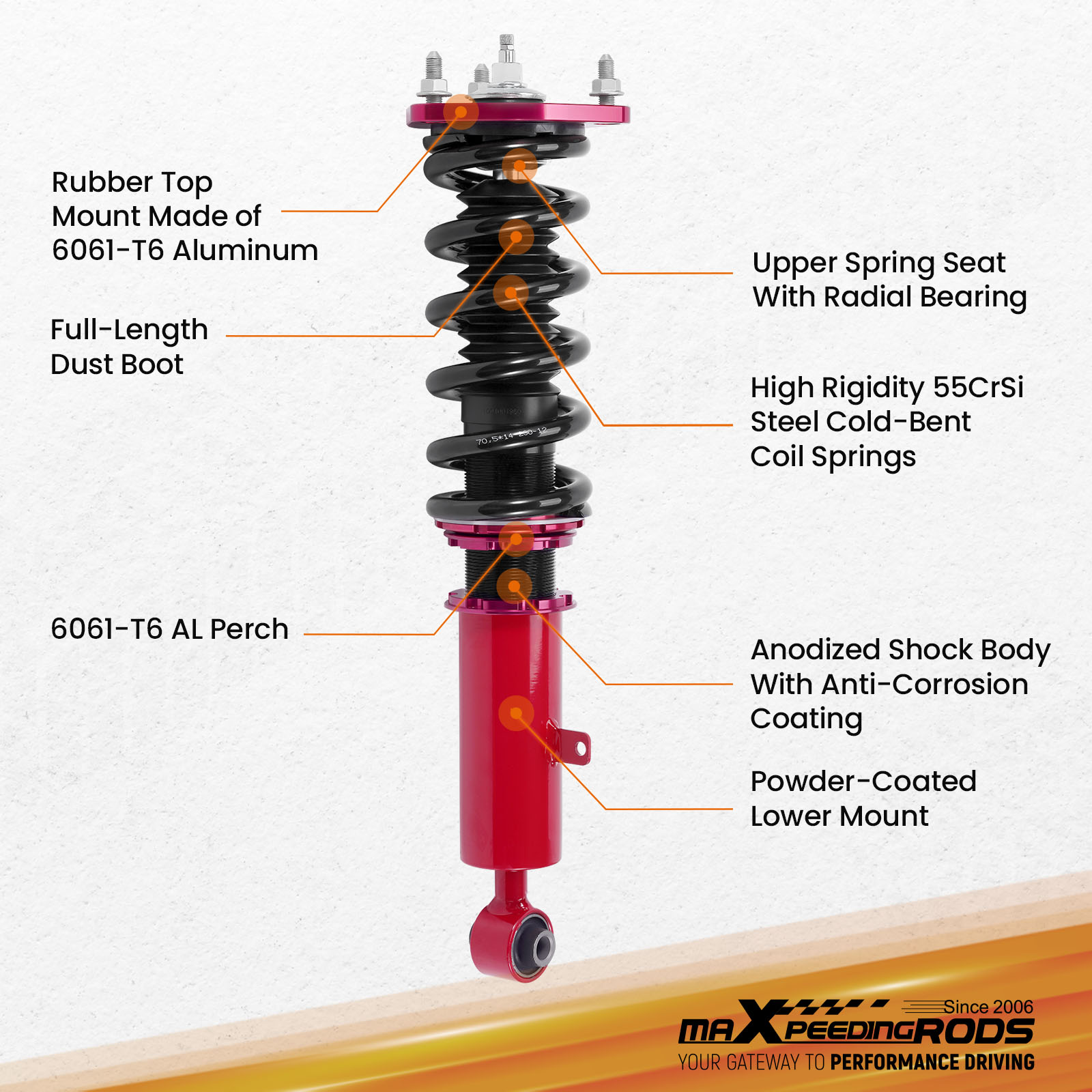 MaXpeedingrods Coilover 24 Way Damper Suspension Set For