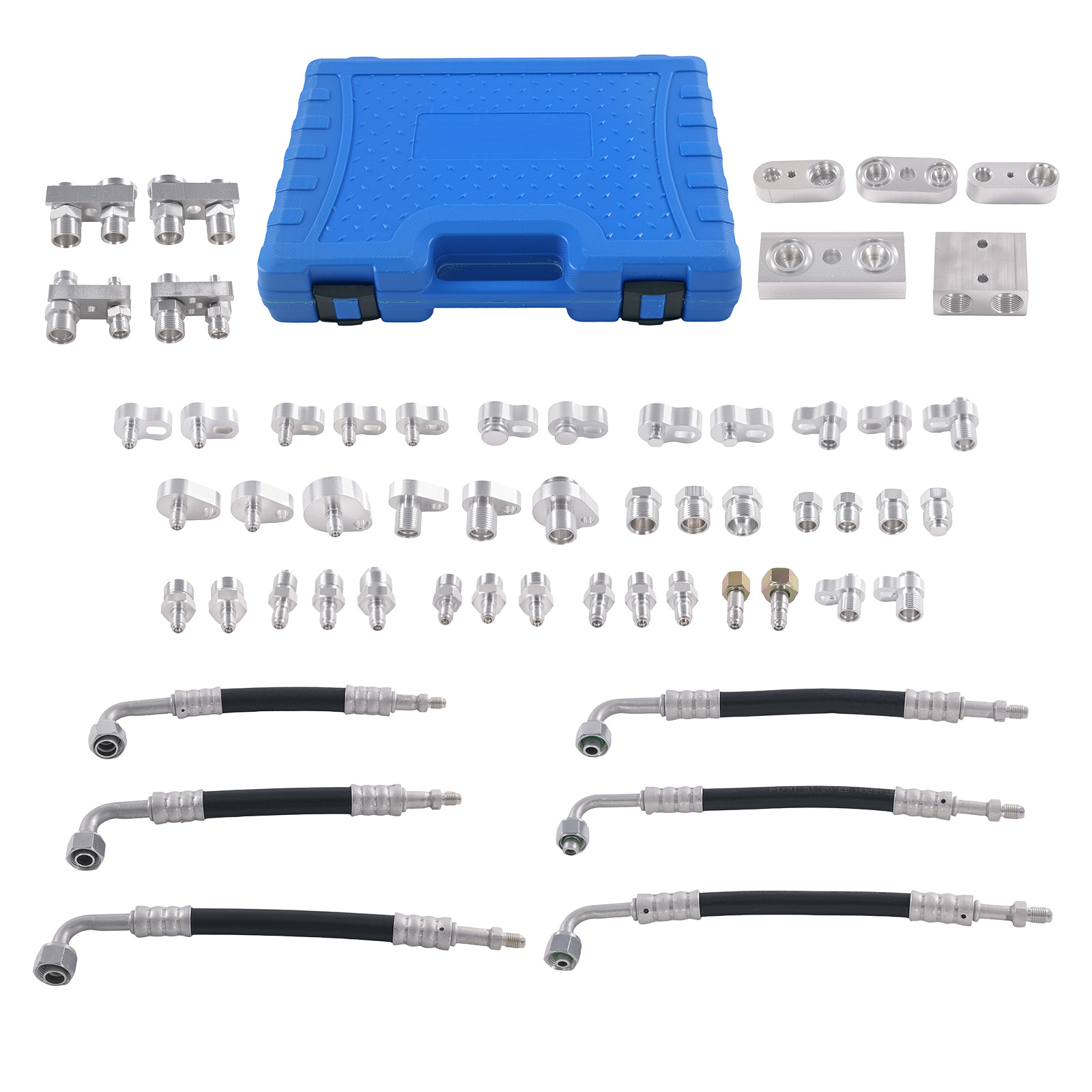 56Pcs Auto Air Conditioning Leak Detector Detection Fitting Tool Kit Car Truck